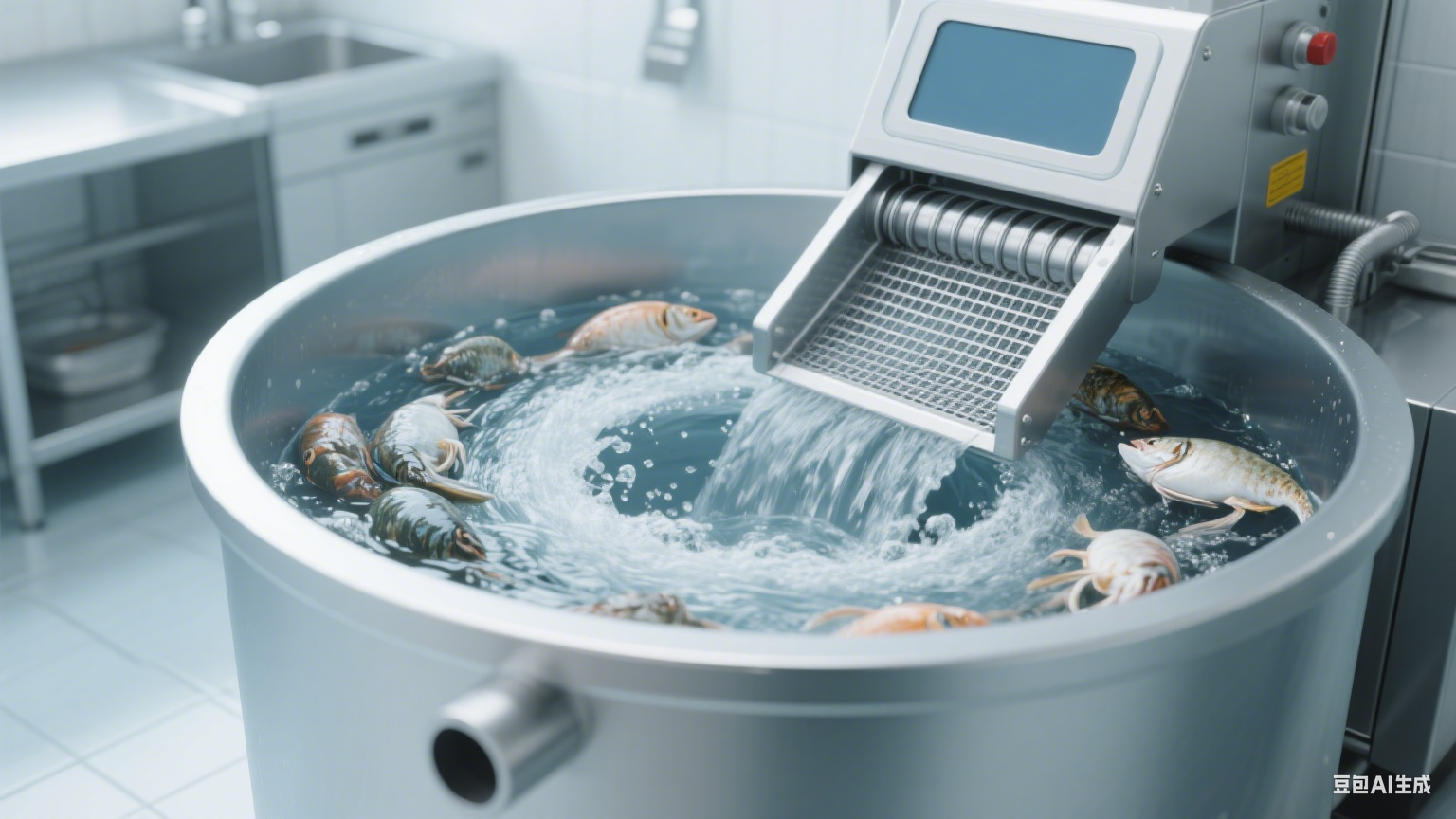 海鲜清洗新帮手：涡流机器的洁净魔法(3)