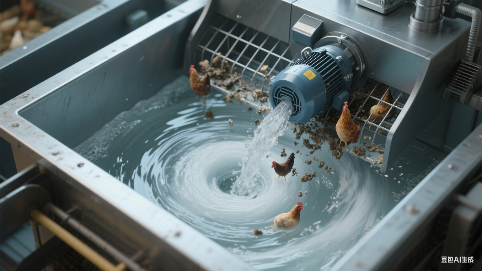 鸡笼子涡流清洗机：解构涡流动力与笼具洁净(2)