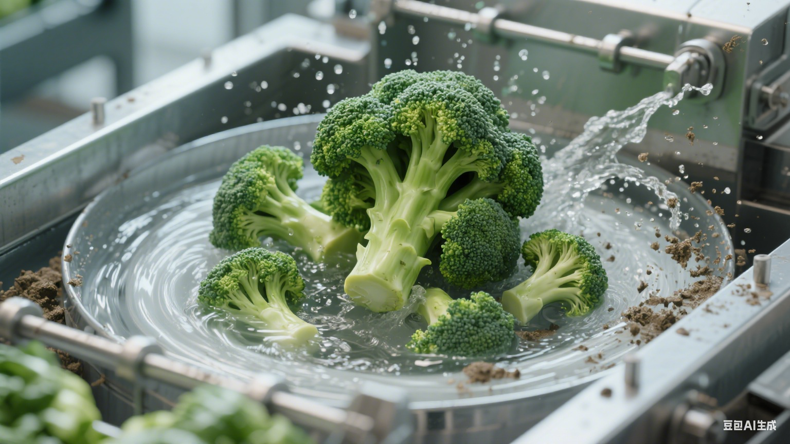 全自动蔬菜涡流清洗机：解构果蔬洁净的双重协同清洗(2)